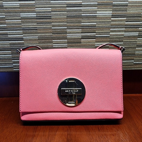 kate spade Handbags - NWOT Kate Spade Pink Turn Lock Crossbody Bag